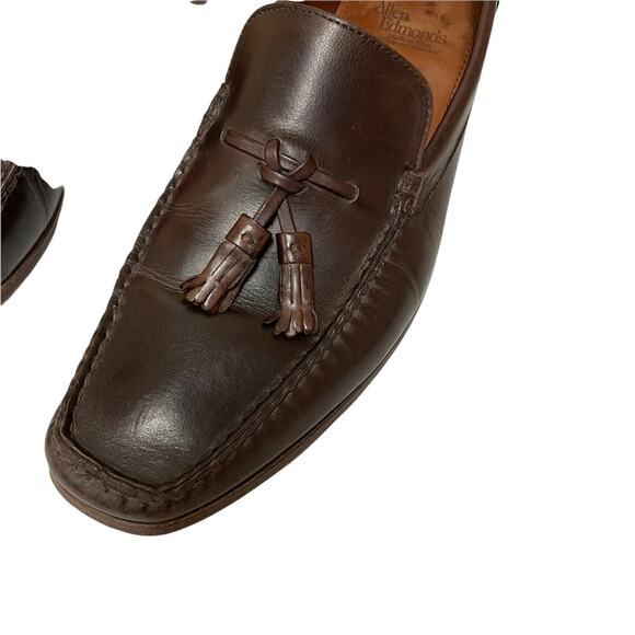 Allen Edmonds Pomona Brown Leather Tassle Loafer Men’s 9D main image 3